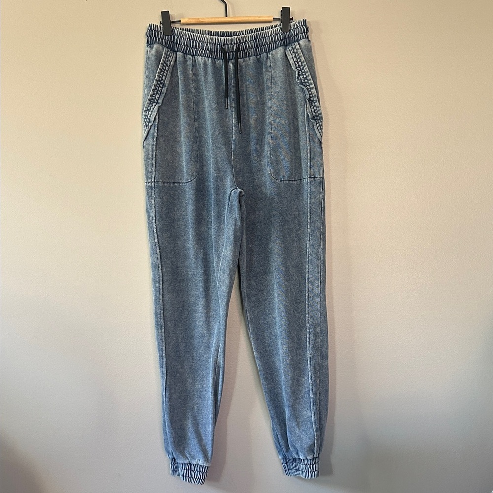 Avec Les Filles French Terry Jean Indigo Jogger Size Small